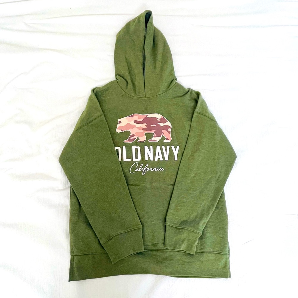 Old Navy Kids Girls California Bear With Front Pocket Hoodie Size :XXL (18)